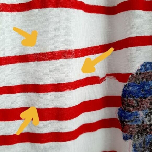 MISS SIXTY Italy Floral & Stripe Tank Top Scoop Neck Sz S Flawed - Picture 7 of 13